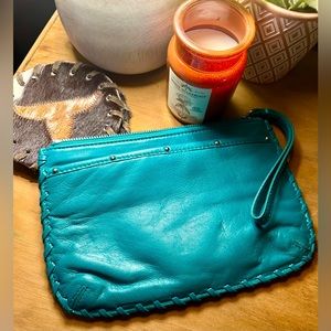 Levenger genuine leather wristlet